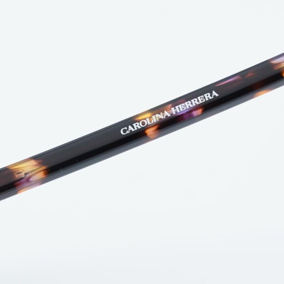 Carolina Herrera CH0052/S 0F0T UR Sunglasses Havana Square Frame, Violet Lenses - Picture 9 of 11